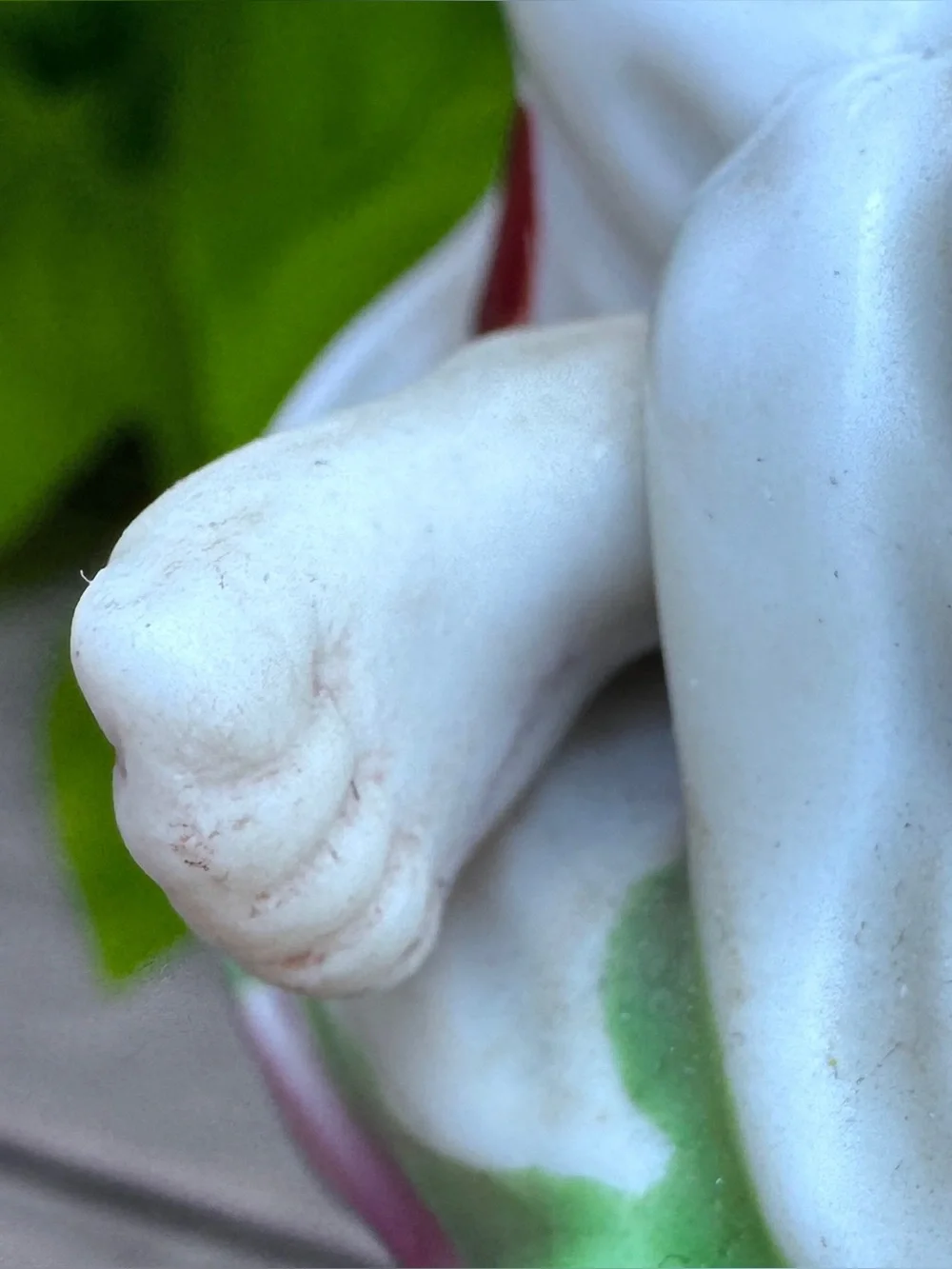 Vintage White and Gold Porcelain Guanyin Figurine - Home Accents